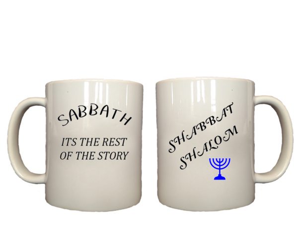 Sabbath shabbat shalom mug