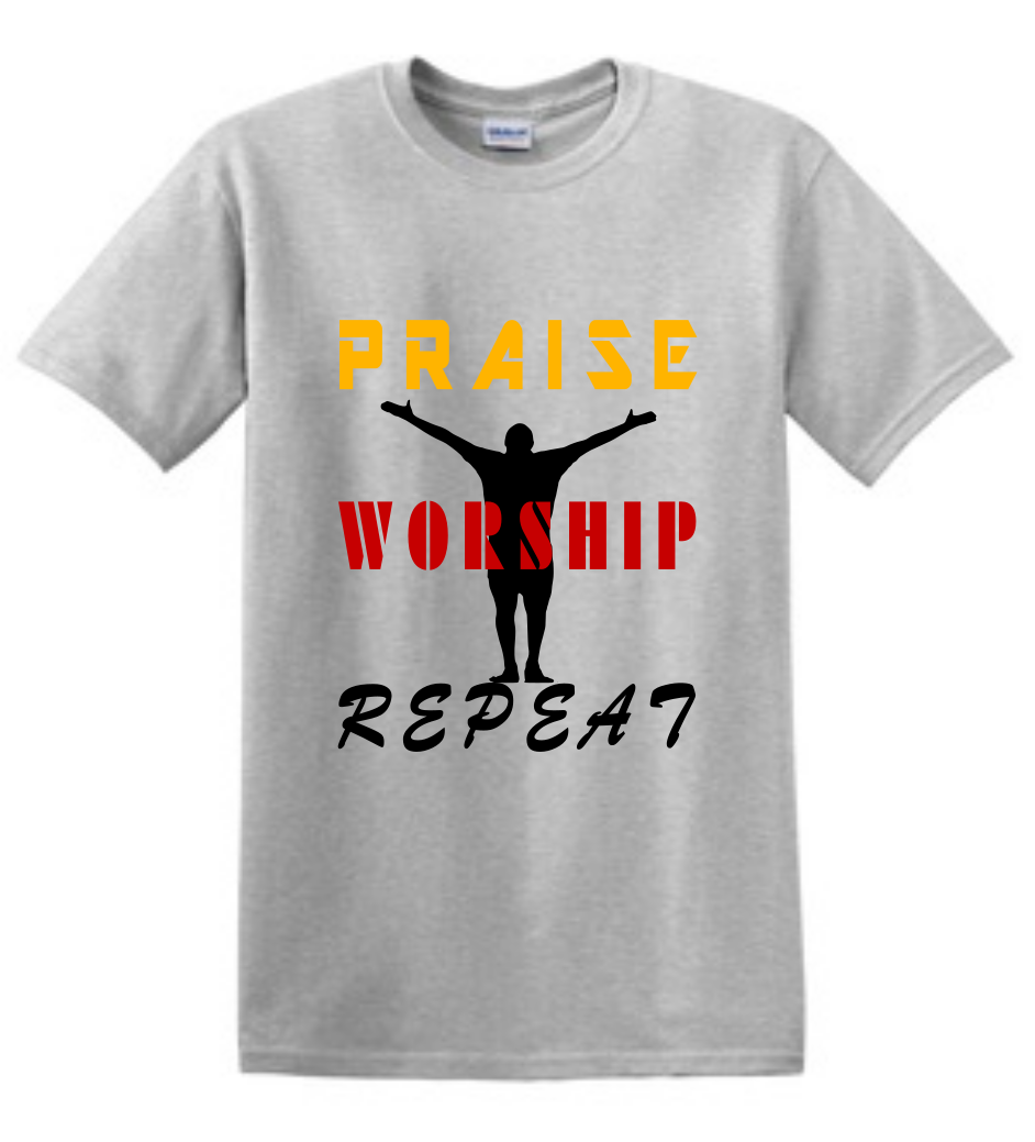 Praise Worship Repeat T-Shirt - Cannon Keepsakes